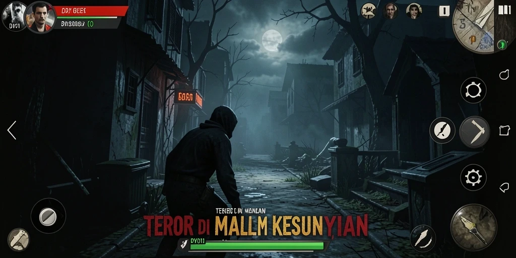 Tampilan gameplay DY01 saat menjelajahi ruang angker.