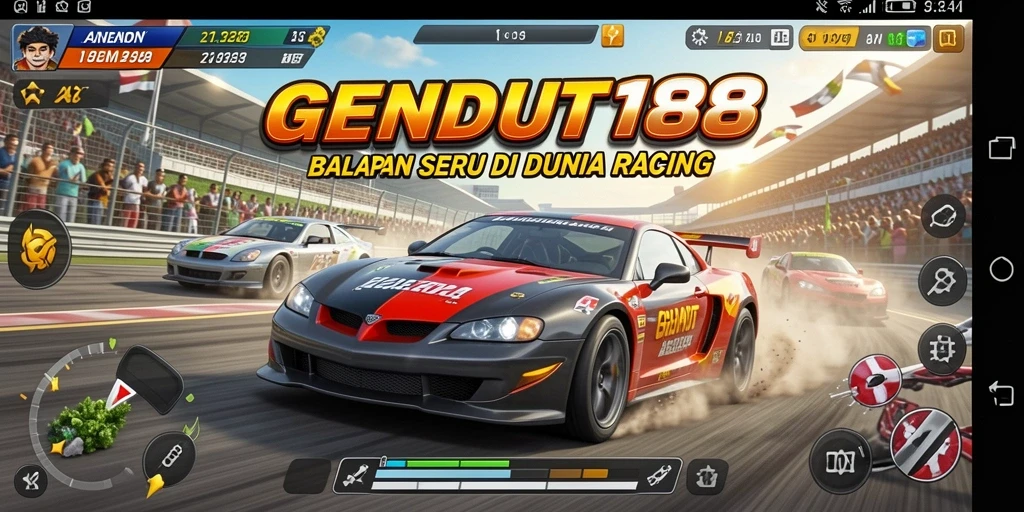 Gameplay Racing GENDUT188 yang seru dan mendebarkan.