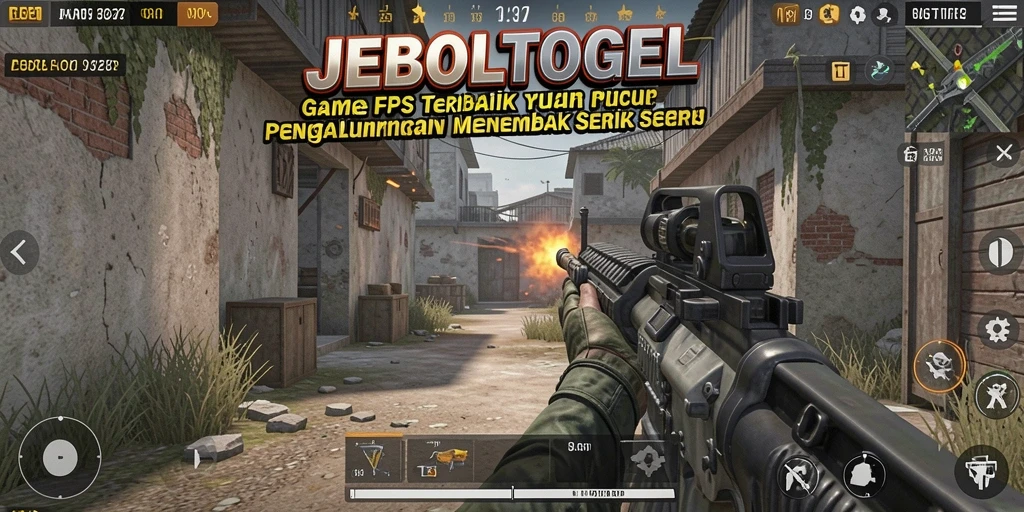 Screenshot gameplay JEBOLTOGEL dengan aksi menembak yang mendebarkan.