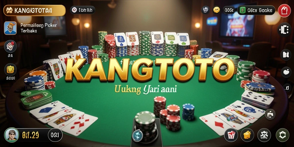 Tampilan menarik gameplay KANGTOTO saat bermain Poker.
