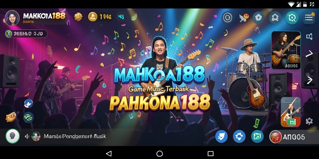 Tampilan gameplay MAHKOTA188 yang menarik dengan berbagai lagu musik.