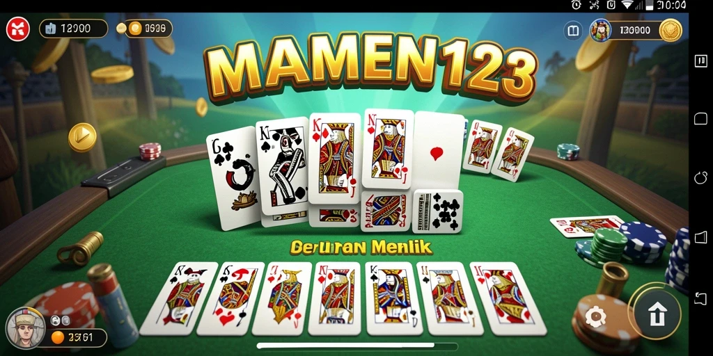 Screenshot MAMEN123 menampilkan gameplay Domino yang menarik dan interaktif.