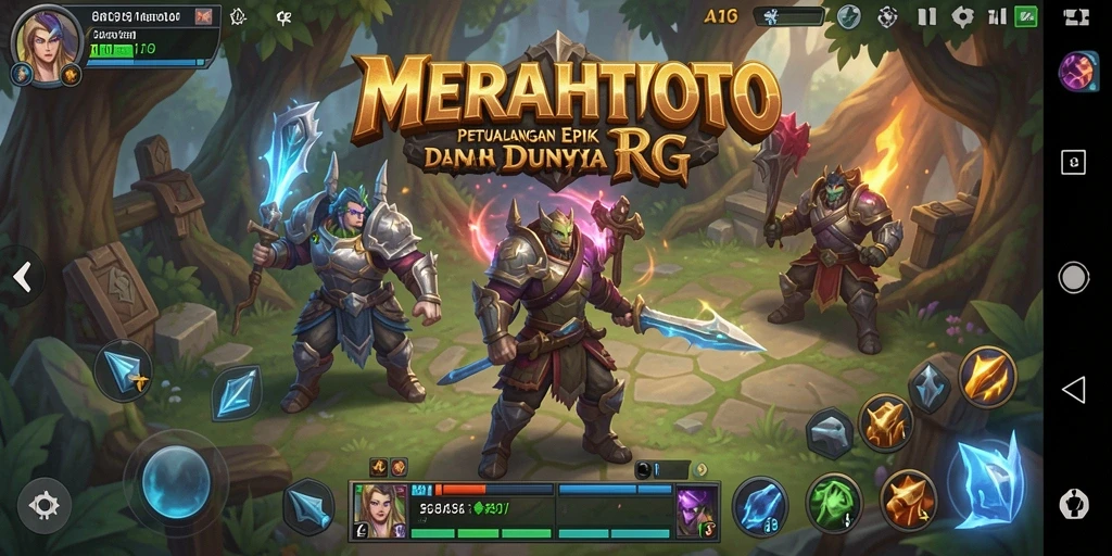 Tampilan gameplay MERAHTOTO yang menakjubkan dan penuh aksi.