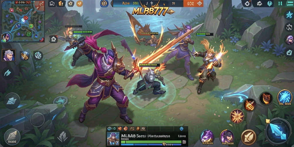 Tangkapan layar gameplay seru <strong>MLBB777</strong> dengan karakter dan lingkungan fantastis.