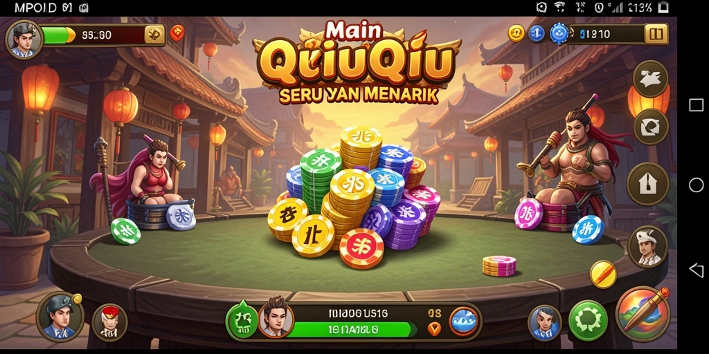 Tampilan gameplay QiuQiu yang menawan dan interaktif.