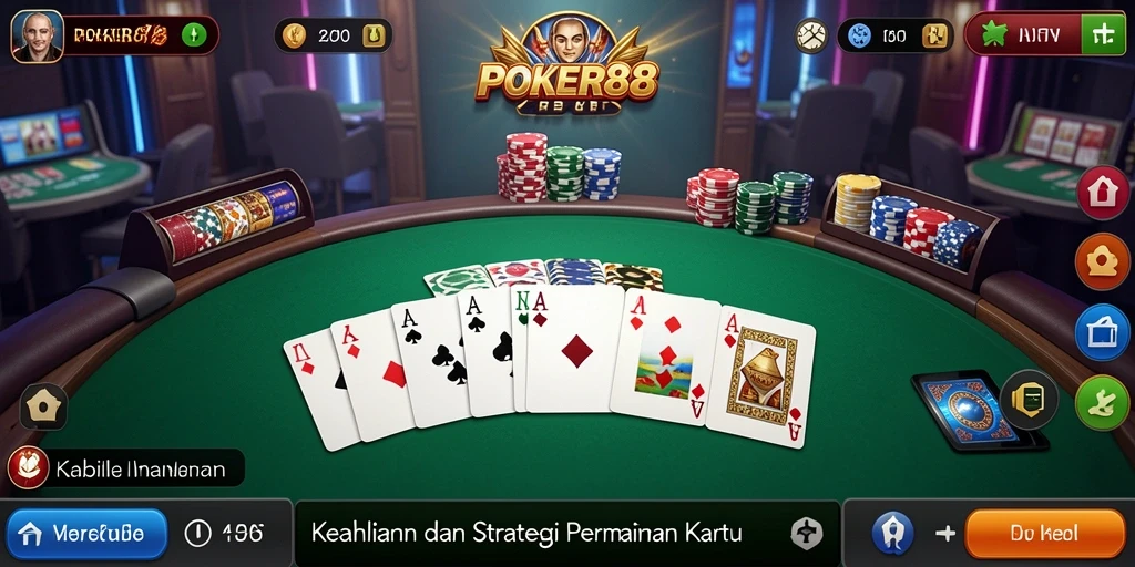 Tampilan gameplay POKER88 yang menarik dan strategis.