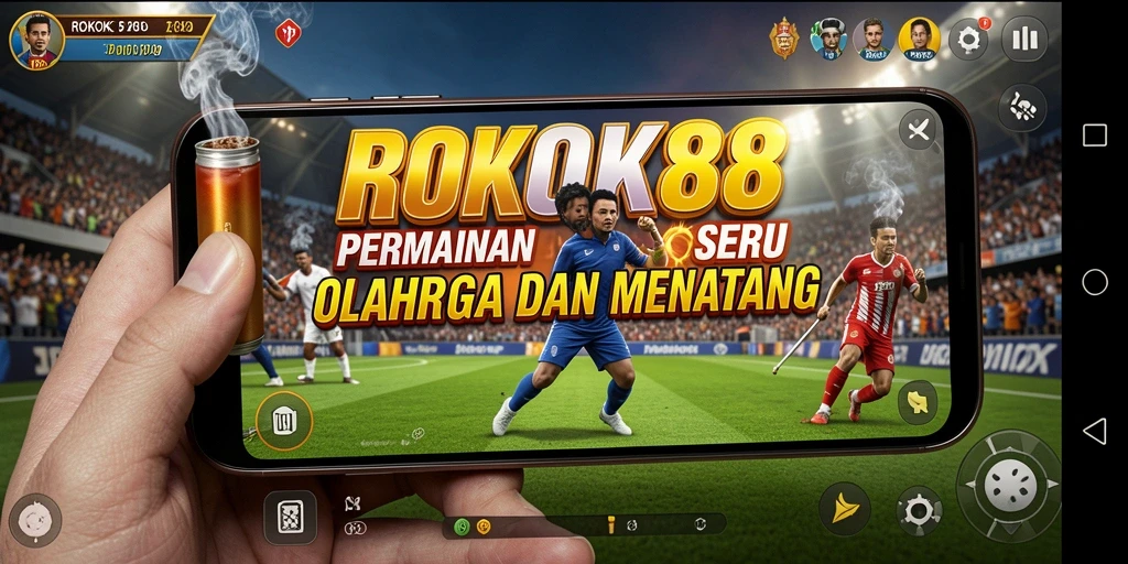 Tampilan gameplay seru di ROKOK88 dengan aksi olahraga yang mendebarkan.