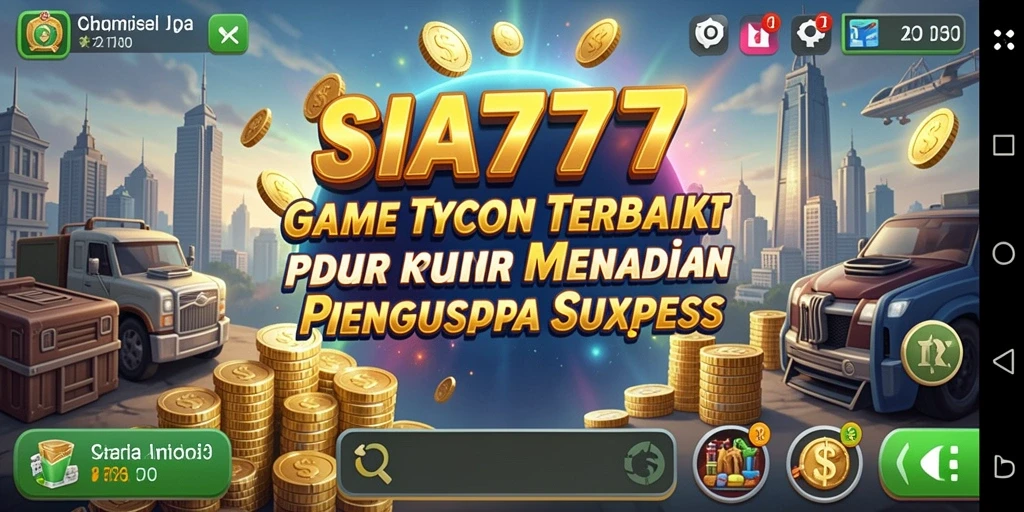 Screenshot utama SIA777 menampilkan aksi membangun kerajaan bisnis yang seru.