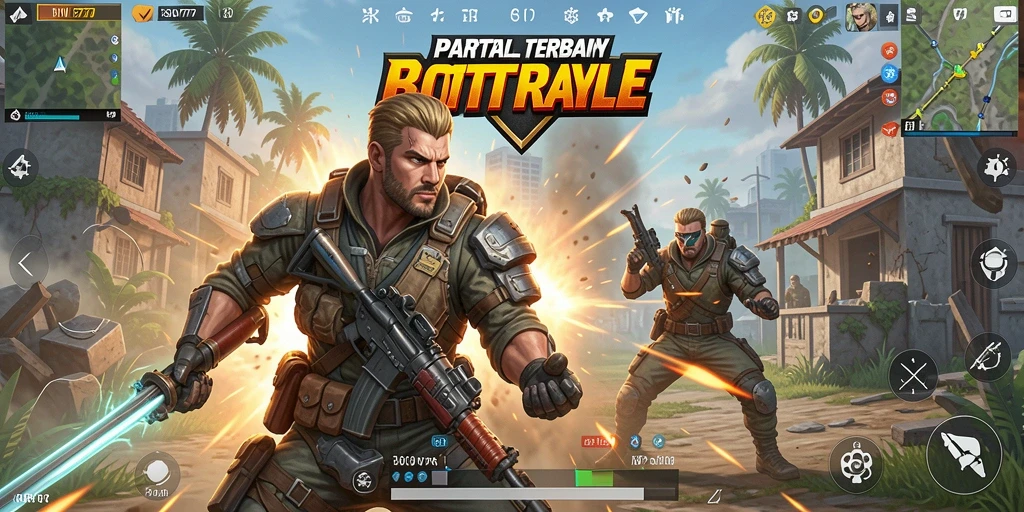 Screenshot SOV777 menampilkan aksi seru di gameplay Battle Royale.