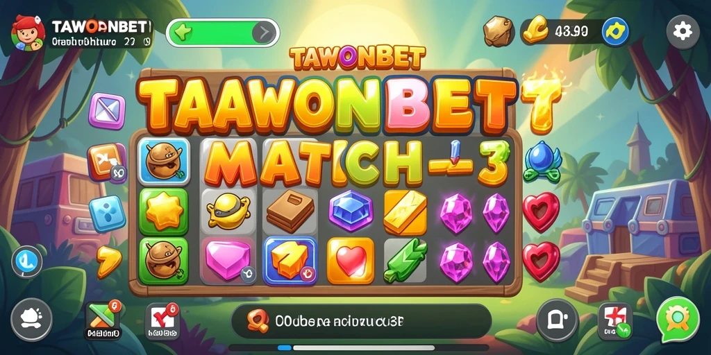 Tampilan menarik dan warna-warni dari gameplay TAWONBET.